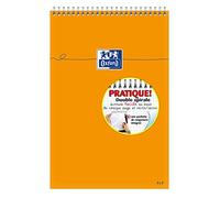 Bloc de bureau orange Oxford A4+ spirale - 5 x 5 - 80 feuilles