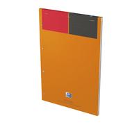 Oxford Bloc notes agrafé International 21 x 32 cm - 90g - Perforé 4 trous - Ligné 6 mm - 160 pages