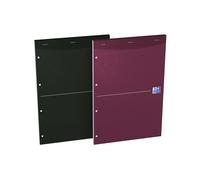 OXFORD Lot de 5 Bloc-Notes Essentials A4+ Grands Carreaux Seyès 160 Pages Agrafées Couverture Carte Coloris Assortis