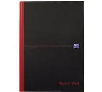 Oxford Black N Red Cahier Notebook Brochure Couverture Carte 192 Pages Ligné 8mm + Marge 21x29,7