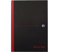 Oxford Bloc-notes Black n' Red 400047607 - A4 relié quadrillé 192 pages Noir