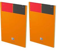 Oxford Bloc-notes International NOTEPAD A4+ 160 pages 90g Ligné Perforé Jaune (Lot de 2)