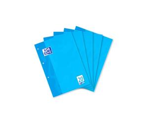 Oxford Bloc-notes scolaire, ligné et encollé en tête A4, 5er-Pack