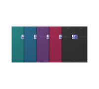 Oxford Bloc notes Smart A5 14,8 x 21 cm - 80 g - Petits carreaux 5x5 - 160 pages - Assortis intense