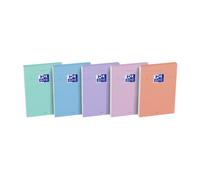 Oxford Bloc notes Smart A7 7,4 x 10,5 cm - 80/90g - Petits carreaux 5x5 - 160 pages - Assortis pastel