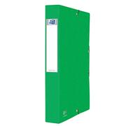 OXFORD Boîte Capacité Standard Eurofolio+ 24x32cm Dos 40mm avec Elastique Couverture Carte Vert
