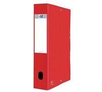 OXFORD Boîte Capacité Standard Eurofolio+ 24x32cm Dos 60mm avec Elastique Couverture Carte Rouge
