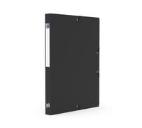 Oxford Boîte Memphis Capacité standard 24 x 32 cm Dos 25 mm Élastique Couverture polypro Noir