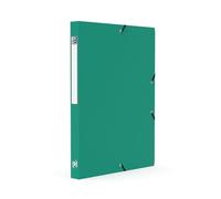 Oxford Boîte Memphis Capacité standard 24 x 32 cm Dos 25 mm avec élastique Couverture polypro Vert