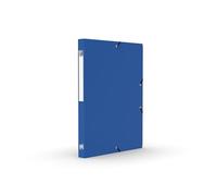 Oxford Boîte Capacité Standard Memphis 24x32cm Dos 25mm avec Elastique Couverture Polypro Bleu