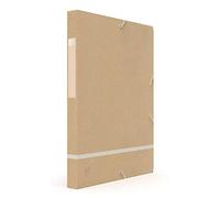 Oxford Boîte Capacité Standard Touareg 24x32cm Dos 25mm avec Elastique Couverture Carte Recy Coloris Kraft & Blanc Givré