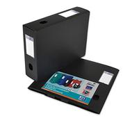 Oxford Boîte grande capacité Memphis 24x32 cm, dos 80 mm, bouton-pression, polypro noir