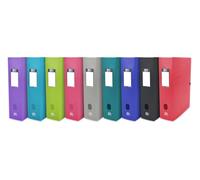 Oxford Boîte Grande Capacité Osmose 24x32 Dos 80mm avec Bouton Pression Couverture Polypro Coloris Assortis