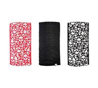 Oxford Cagoule Lot de 3 Cache-Cou Confortables Motif tête de Mort Noir/Rouge/Blanc Taille Unique Mixte