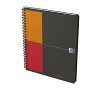 Oxford Cahier à spirale International Activebook 18,5 x 21 cm - 80g - Perforé 4 trous - Petits carreaux 5x5 - 160 pages