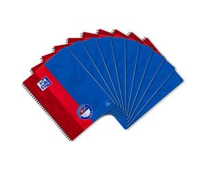 Oxford - Cahier A4 à carreaux avec double marge 80 feuilles Réglure Duo Lot de 10