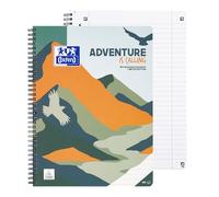 Oxford Cahier A4 ligné avec double marge, 160 pages, édition limitée montagnes, 1 pièce, pas de choix de couleur possible