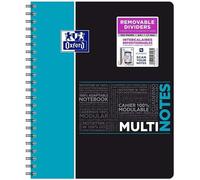 OXFORD Cahier A4+ spirale 160 pages 90 g/m² perforées détachables - couverture polypro + 3 intercalaires