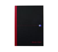 OXFORD Cahier Black n' Red Broché A4 192 pages Ligné 8mm Noir