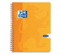 OXFORD Cahier Color Life spiralé 180 pages petits carreaux 5x5 grand format 21x29,7cm. Couverture carte