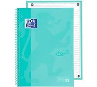 Oxford cahier de notes europeanbook 1 ecole microperforé 80 feuilles 1 ligne extra long cover touch a4+ ice mint pastel -5u-