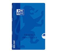 OXFORD Cahier de Travaux Pratiques OpenFlex A4 Grands Carreaux Seyès/Uni Blanc 80 Pages Agrafées Couverture Polypro Coloris Assortis