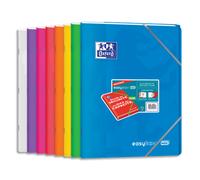 OXFORD Cahier easyBookMAX couverture PP élastique reliure piqûre 96 pages Seyès format 24x32cm. Assortis
