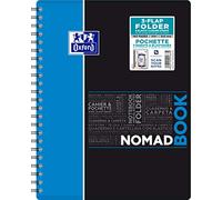 OXFORD Cahier ETUDIANT "Nomadbook" 24x31 cm Quad 5x5 160 pages 90g avec chemise intégrée