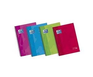 Oxford Cahier European Book 4 Classic 180 Volets Microperforé A5 Couvercle Rigide Spirale (5 Unités)