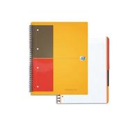 Oxford Cahier Filingbook Couverture Polypropylène Gris Spirales 200 Pages Perforées 80g 5x5 21 X 31,8 Cm