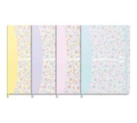 OXFORD Cahier FLORAL brochure format A5 14,8x21cm 160 pages quadrillées 5/5. Coloris assortis