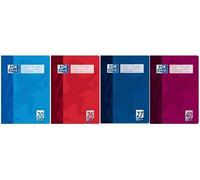 Oxford Cahier d'école A4 – 32 p – Papier optique 90 g/m² – Linéature 25 marge bleue – 1er pack