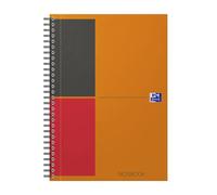 OXFORD Cahier International Notebook B5 Ligné 6mm 160 Pages Reliure Intégrale Couverture Carte Orange
