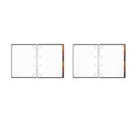Oxford Cahier International Organiserbook A4+ Petits Carreaux 5mm 160 Pages Reliure Intégrale Couverture Polypro Gris (Lot de 2)