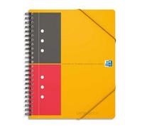 Oxford Cahier Meetingbook Couverture Polypropylène Orange Spirales 160 Pages Perforées 80g Ligné 6 Mm 21 X 31,8 Cm