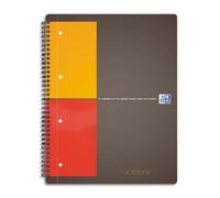 Oxford Cahier Notebook Couverture Polypropylène Orange Spirales 160 Pages Perforées 80g Lignée 6 Mm 21 X 31,8 Cm