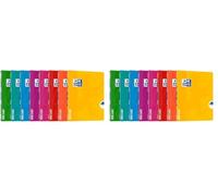 Oxford Cahier OpenFlex 17x22cm Grands Carreaux Seyès 96 Pages Agrafées Couverture Polypro Coloris Assortis (Lot de 2)