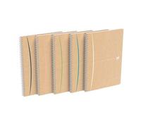 Oxford Cahier recyclé spirale Touareg - A4 21 x 29,7 cm - petits carreaux - 100 pages - Lot de 5