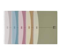 Oxford Cahier spiralé 100101421 bleu, gris, vert, lilas, rouge DIN A4 quadrillé