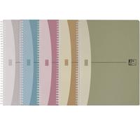 Oxford Cahier spiralé 100101421 bleu, gris, vert, lilas, rouge DIN A4 quadrillé Nombre de pages: 90