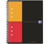 Oxford Cahier spiralé 100102880 gris, orange, rouge DIN A5+ quadrillé Nombre de pages: 80