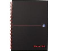 Oxford Cahier à spirales Black n' Red A5 ligné 140 pages Noir Carton G
