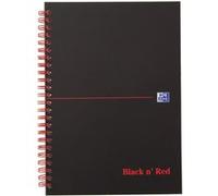 Oxford Cahier spirale Black n' Red A5, quadrillé, carton Noir G