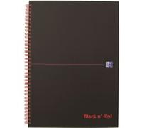 Oxford Cahier à spirale Black n' Red format A4 quadrillé Noir G