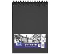 Oxford Carnet de croquis 1 pièce A4 50 feuilles 100 g Double spirale Couverture rigide Noir