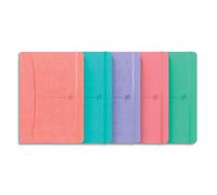 Cahier signature broché Oxford - A5 - petits carreaux - 160 pages - couleurs assorties pastel
