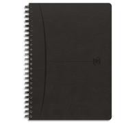 OXFORD Carnet SIGNATURE format A5 couverture souple à spirale 160 pages lignées 7mm. Coloris noir