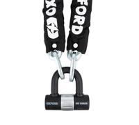 Chaîne antivol vélo maillons 10mm 2 mètres avec cadenas OXFORD
