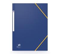 Oxford Chemise 3 rabats Bicolor Recyc+ A4 élastiques couverture carte bleu roi