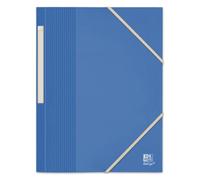 Oxford Chemise 3 Rabats School Life Recyc+ A4 avec Elastique Couverture Polypro Recyclé Couleurs Assorties Bleu/Vert/Rouge/Noir